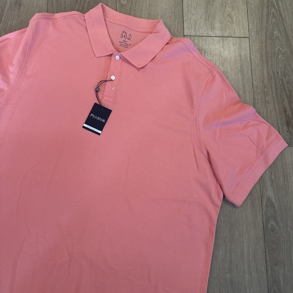 Jos A Bank Men's Short Sleeve Polo Shirt 3XL Traditional Fit Wicking Golf NWT